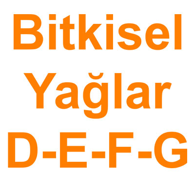 Bitkisel Yağlar F kategorisi ürünlerini inceleyin!